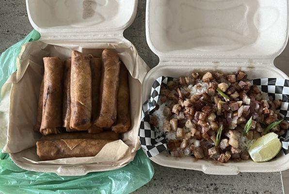 Lumpia and Sisig