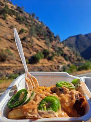 Bombastic fries on the road to Yosemite