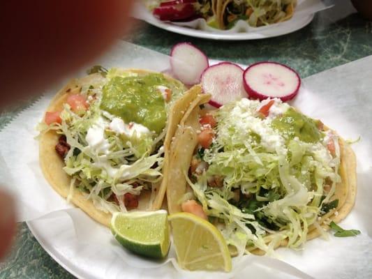 Tacos de carne enchilada