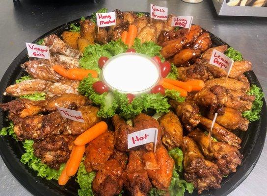 50 piece wing platter