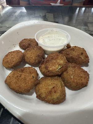 Fried pickles minus about five that we ate before taking the image