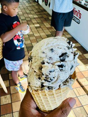 Oreo with waffle cone