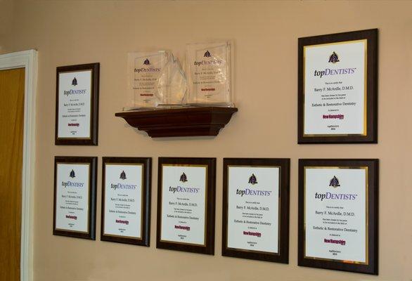 Some of our recognition.