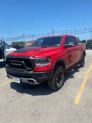 Truck safely arrived back at the dealership .  Rick's Towing is very dependable!