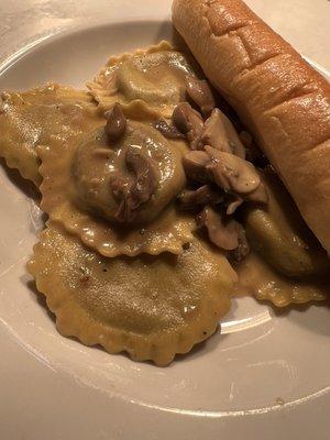 Mushroom ravioli