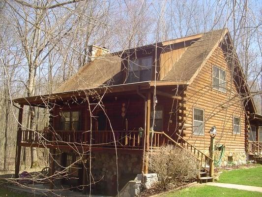 Log cabin refinishing 4/08