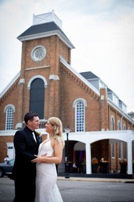 Couple outside Uptown Social