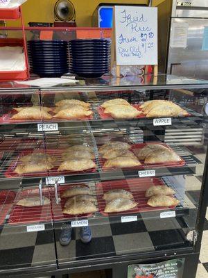 Homemade fried pies, large variety