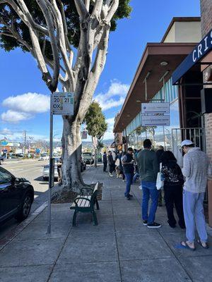 The line 30 mins before they opened.