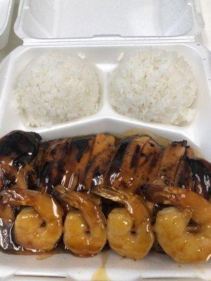 Teriyaki Chicken & Shrimp Combo