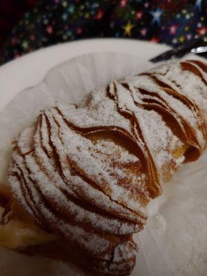 "Lobster tail" custard pastry, or sfogliatelle