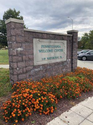 PA Welcome Center sign