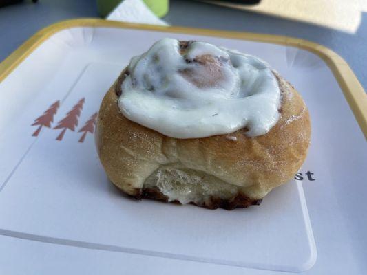 One delicious cinnamon roll.