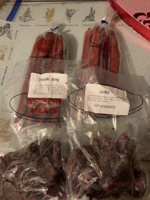 pepperoni and jerky