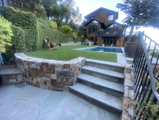 Artificial Turf, Pool deck. Tiburon, CA.