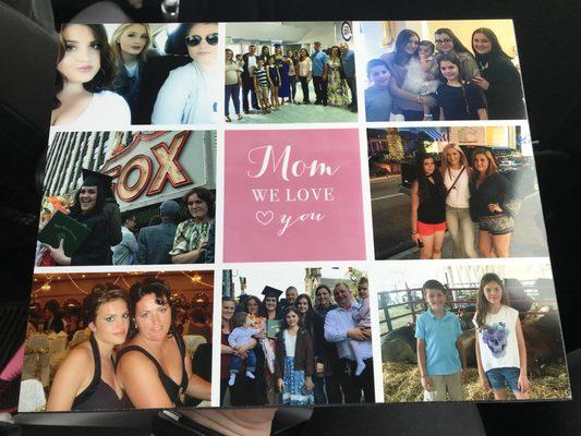 Our collage for my mom