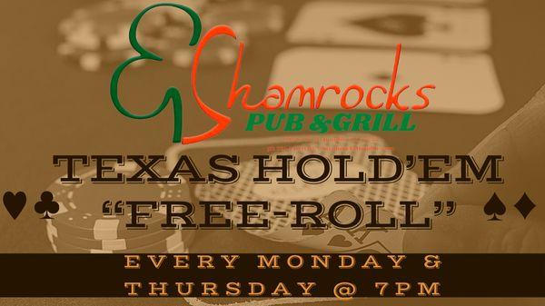 Poker Nights, Monday/Thursday & Now Friday!!