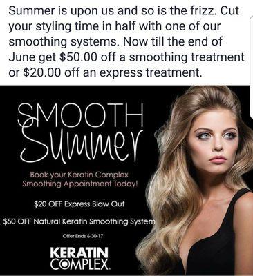 Keratin smoothing special