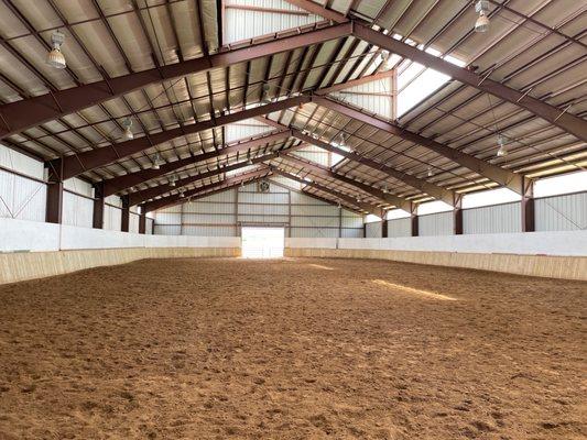 Inside barn