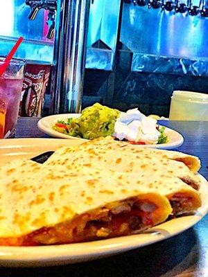 Every Friday special is quesadillas! $6 cheese and $2 more for chicken, pork or steak. This one the marinated pork. It was Friday-tastic