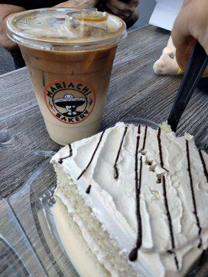 Dulce de leche latte & Mocha tres leches cake