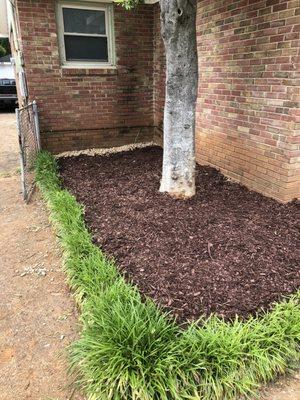 New mulch installed in the garden