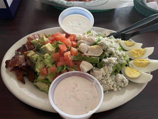 Cobb Salad (I got a side of Ranch which was delicious that didn't taste like it came from a bottle)