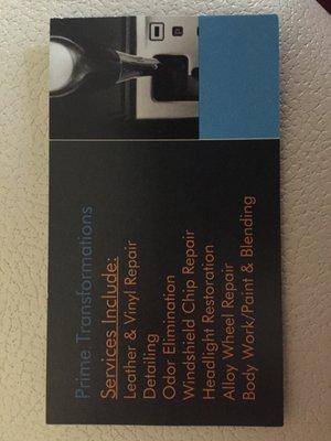 Business card back