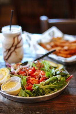 Southern Salad,  Basket of Fries, & Bushwhacker