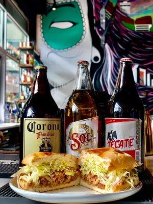 Caguamas $3
 Tortas $6.99