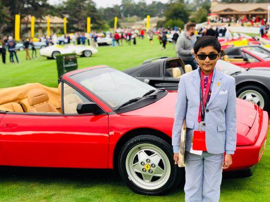 Exterior of our Classiche Certified Ferrari Mondial t Cabriolet being shown at Casa Ferrari during The Concours d'Elegance at Pebble Beach.