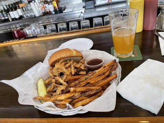 The wrangler and fries