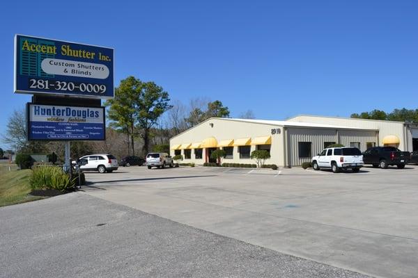 Showroom & Factory located 8910 FM 2920 Rd., Spring, TX 77389