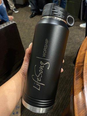 Custom engraved tumblers for our church worship team! Absolutely beautiful!!!