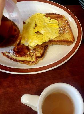 Friend's French toast w scramble eggs  -  2/18/2024