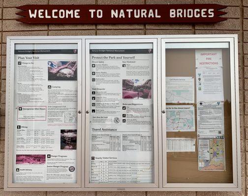 Here at the Visitor Center...any extras you may need to know about exploring Natural Bridges.