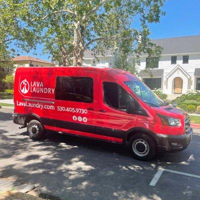 Newly wrapped pickup & delivery van