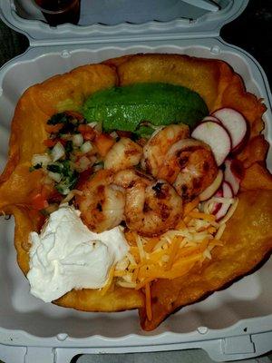 Shrimp taco salad