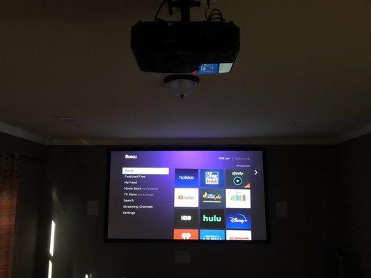 Screen and projector, Home theater project