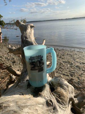 Commemorative beer mugs .. this year was the 50th anniversary