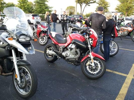 Moto Guzzi 1200 Sport at bike night.