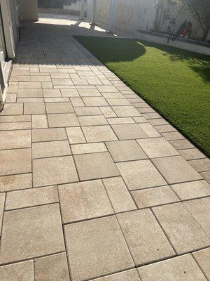 Beautiful pavers and turf in Anaheim Hills