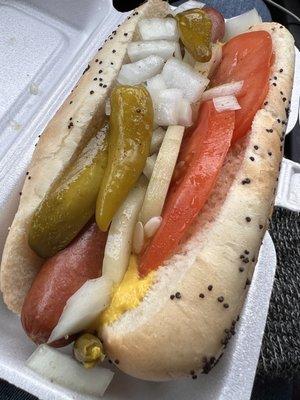 Chicago style hot dog - relish