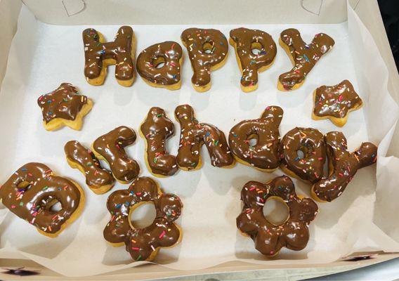 Happy birthday donuts!