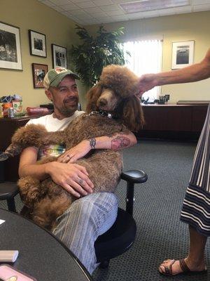 Owner joseph thomas with Linus