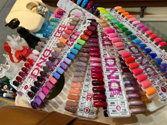 Nail color samples