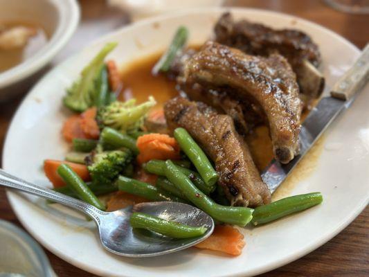 Back Ribs with fried rice