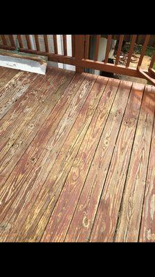 Before deck staining