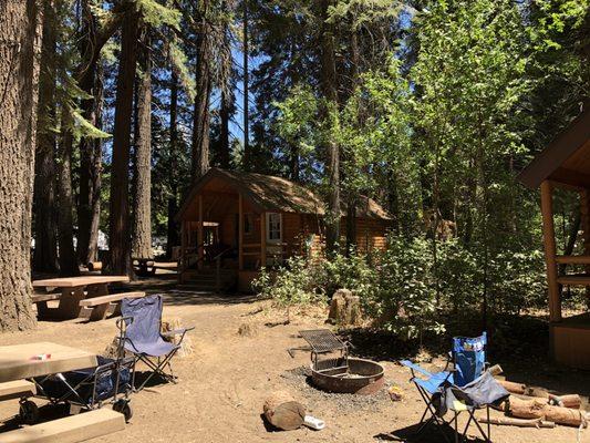 We stayed in one of the 2 bedroom cabins. There are plenty of tent sites, cabins and RV sites