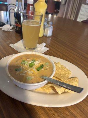 Chicken enchilada soup! Yum!